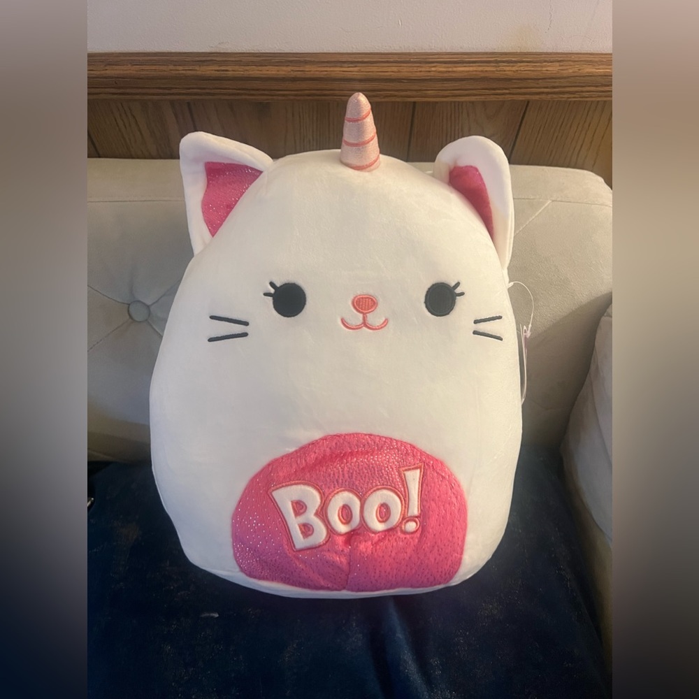 Squishmallows Halloween 12” Callista BOO the white & pink caticorn